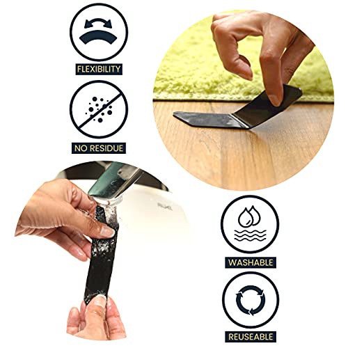 Rug Gripper 10 Pcs - Washable & Reusable Rug Grippers for Laminate - Hardwood Floor - Suitable Carpet Grippers for Marble, Wooden Floors & for all types & sizes of Rugs