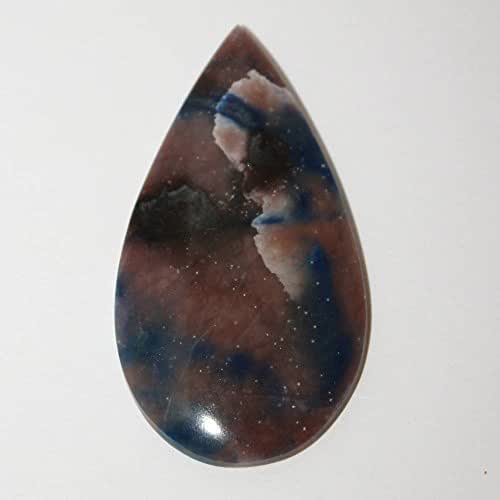 Amazon.com: Blue jasper cabochon, irnimite, origin russia, 51x28x3 mm