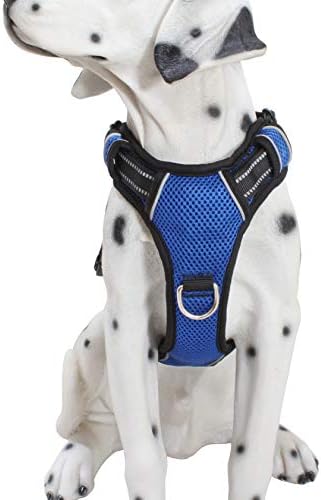 Hiado Dog Harness Breathable No Pull Adjustable Size Vest with Back and Front Clip Handle for Large Dogs