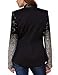 HaoDuoYi Womens Business Contrast Colour Sequin Jacket Blazer