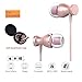 EYEKOP E2 Headphones Earphones, in-Ear Wired Earbuds Magnetic Metal Stereo Earphones for Running with Mic (Rose Gold)