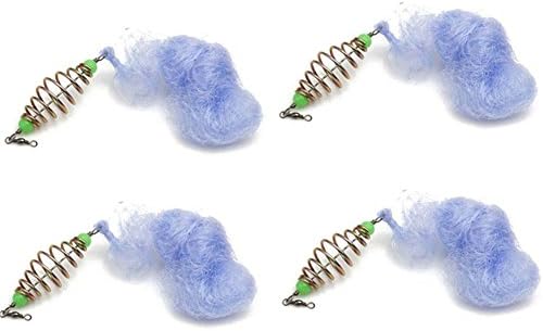 4Pcs Spring Connector Folding Fishing Nets With Luminous Beads Carp Fishing Fish Trap Fishing Tackles