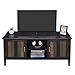 VASAGLE TV Cabinet for TVs up to 50 Inches, with 2 Open Shelves, Rustic TV Stand with Colorful Doors for Living Room, Entertainment Room, Office, Solid Wood Legs, Easy to Assemble, Brown ULTS05GL