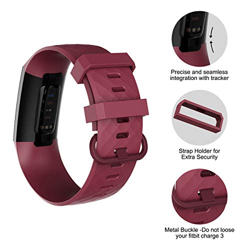 image for Velavior Waterproof Bands for Fitbit Charge 3 / Charge3 SE, Replacemen