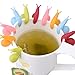 NaSh-Design 10 Pieces Cute Snail Shape Silicone Tea Bag Holder (Candy Colors)