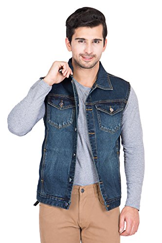 half sleeve denim jackets for mens