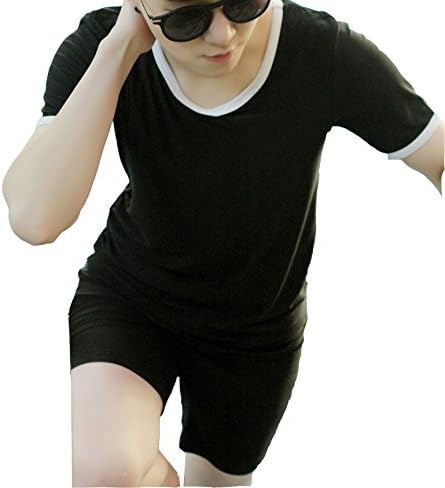 Super Flat Lesbian Compression Elastic Band Chest Binder Swimsuit Shirt Trunk (Small, Black)