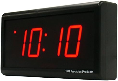 2.5" Red 4 Digit LED PoE Digital Wall Clock
