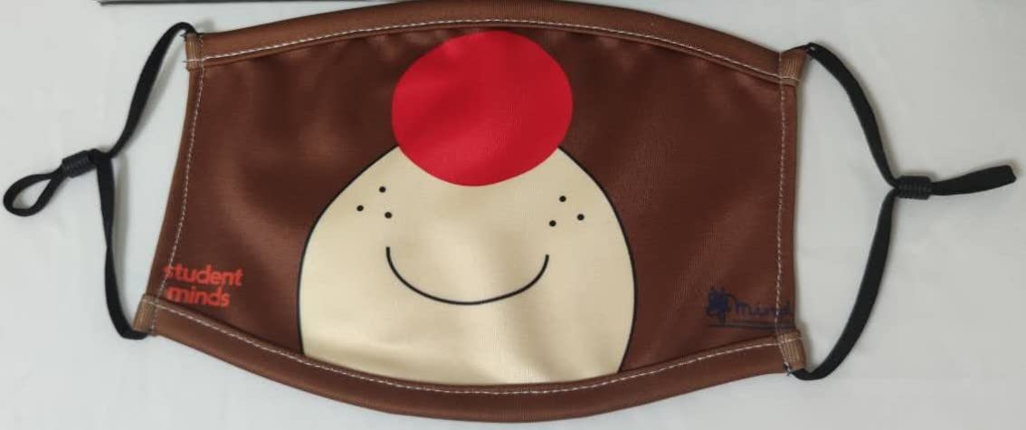 Rudolph face mask! Smiled red nosed reindeer adjustable mask with filter