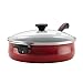 Paula Deen Riverbend Nonstick Jumbo Cooker/Saute Pan with Helper Handle and Lid, 5 Quart, Red Speckle