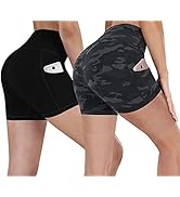 Fengbay 2 Pack 5''/8'' Biker Shorts for Women with Pocket Workout Shorts Running Yoga Shorts