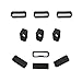 TenCloud 10-Pack for Garmin vivosmart HR/HR+,Approach X40 Replacement Accessories Black Silicone Band Keepers Fastener Secure Loops (10-Pack Fastener Ring)