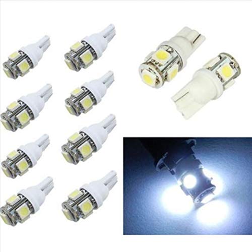 20PCS T10 5050 5SMD White LED Car Light Wedge Lamp Bulbs Super Bright DC12V