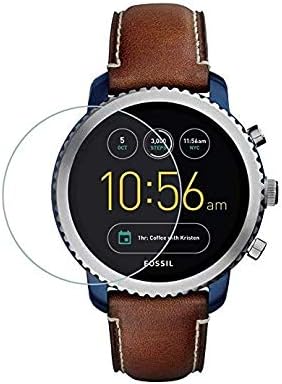 invella tempered glass screen protector for fossil q explorist gen 3 (transparent, pack of 2) full screen coverage (except edges)