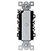 ENERLITES Double Paddle Rocker Decorator Switch, Ground Terminal, Clamp-Type Back Insert Wiring, Copper Wires Only, Single Pole, Residential/Commercial Grade, 15A 120-277VAC, 62834-W, White