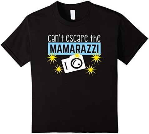 Kids Can't Escape the Mamarazzi - Mom Photographer Shirt for Kids 6 Black