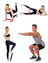 HuTools Exercise Loop Bands Resistance Bands for Legs and Butt Arms Shoulders for Physical Therapy Yoga Crossfit Strength Training Set of 5 with Carry Bag