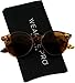 WearMe Pro Classic Small Round Retro Sunglasses, Tortoise Frame/Brown Lens