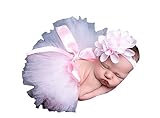 CANIS Photography Prop Newborn Baby Girls Skirt Suit and Elastic Headband Gift Set