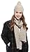 Bienvenu Women Fashion Winter Warm Knitted Scarf and Hat Set Skullcaps,Beige