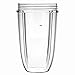 Replacement Mug Tall Cup for Nutri Bullet Blender Juicer Mixer Part Accessory (Clear) (24OZ)