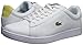 Lacoste Mens Carnaby Legacy Sneaker, White/Yellow Perforated, 10