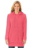 Women's Plus Size Hooded Pullover Shaker Stitch Sweater