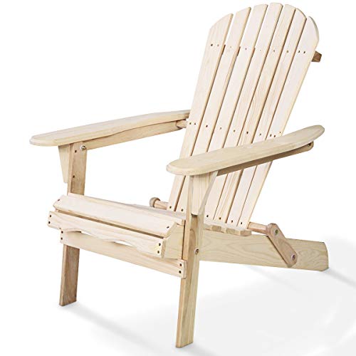 Giantex Adirondack Chair Foldable Outdoor Fir Construction for Patio