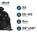 Plasticplace Contractor Trash Bags 55-60 Gallon │ 3.0 Mil │ Black Heavy Duty Garbage Bag │ 38” x 58” (32 Count)