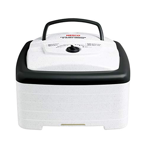 Nesco FD-80A Square Shaped Food Dehydrator, For Snacks, Fruit, Beef Jerky, White