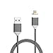 NetDot 3 Pack Upgraded 1m/3.3ft Nylon Bradied USB Fast Charging Magnetic Micro USB Cable with LED Indicator Compatible with Android Device (3.3FT / 3 Pack Gray)