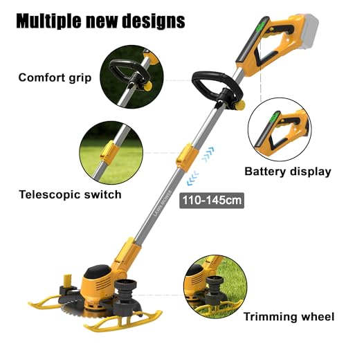 Fiutazge Cordless Weed Eater Compatible with Dewalt 20v Max Battery, Electric String Trimmer (No Battery Included)