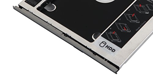 DY-tech 2nd HDD SSD Hard Drive Enclosure Caddy for HP EliteBook 2560p 2570p with Faceplate bezel and Mounting Bracket