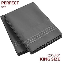 Mellanni King Size Pillow Cases Set of 2 - Iconic