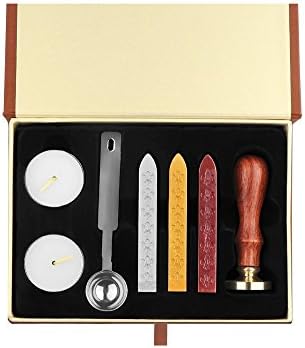 cyfellbiu Retro wax seal stamp kit | magic school badge | wax stick spoon | gift box set (1 box)