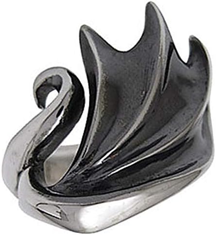 Amazon R0477 19 ブランド名 2pieces シルバーアクセサリー シルバーリング 指輪 メンズ リング 翼 羽根 悪魔 19号 リング 通販
