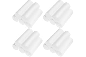DIYEAH 20pcs White Polystyrene Craft Foam Cylinders 12.5cm x 3.5cm DIY Foam Tubing for Floral Arrangements