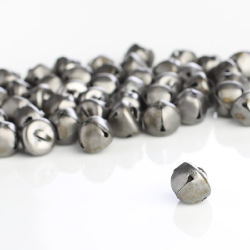 Factory Direct Craft Package of 192 Raw Metal Unfinished 13mm Jingle Bells for Crafting, Decorating, and Embellishing