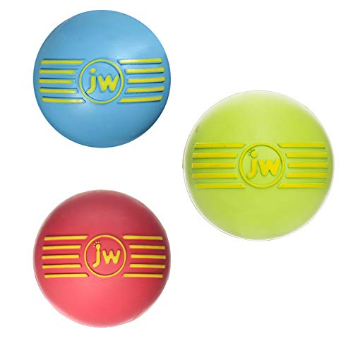 JW PET ISqueak Squeaker Dog & Puppy Fetch Chew Toy SMALL BALL 3 PACK