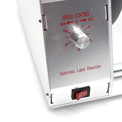 Automatic Label Rewinder Machine, Digital Automatic Label Tags Rewinder Speed Adjustable Rewinding Machine Printing Label Rewinder AC110V for Office Warehouse Production line (USA Stock)