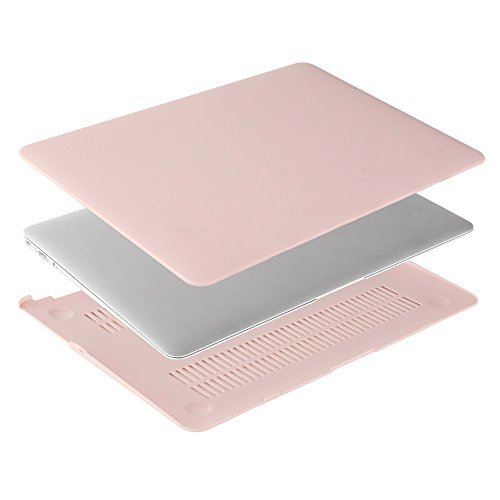 Mosiso Plastic Hard Case with Keyboard Cover with Screen Protector for MacBook Air 13 Inch (Models: A1369 and A1466), Rose Quartz