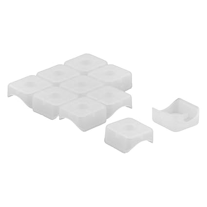 SLB Works Plastic Home Office Furniture Foot Leg Protector Cover Mat Pipe Tube Insert 10pcs White