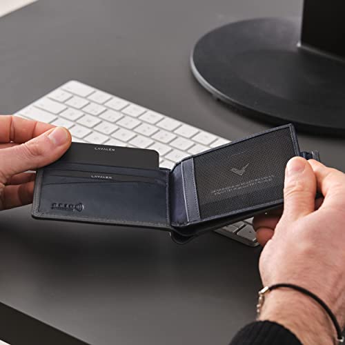 Lavalen® Men's Genuine Leather RFID Wallet with Coin Purse Large Wallet | Handmade RFID Leather Wallet Zipped pocket, space for cards, bills and coins. Makes a great gift.
