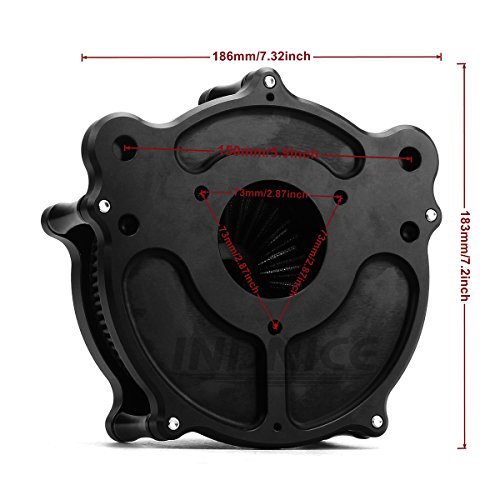 Black Turbine Air filter air intake air Cleaner filter For Harley Touring street Glide 08-16 - Thumbnail 3