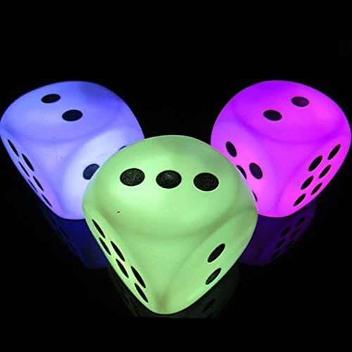 Masahir 1Pc Battery Creative Discoloration Dice LED Night Head Bedroom Decoration Light