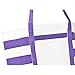 DALIX Striped Boat Bag Premium Cotton Canvas Tote in Purple