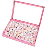 SOTOGO 100 Pieces Little Girl Rings Jewelry Rings Girl Pretend Play Rings and Dress up Rings, Little Girls Gift