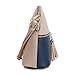 SG SUGU Lunar Lightweight Medium Dome Crossbody Bag Shoulder Bag with Double Tassels | Zipper Pocket | Adjustable Strap|Beige/Navy