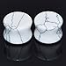 Qmcandy 6 Pairs Natural Stone Ear Plugs Saddle Plugs Ear Gauges Double Flare Expander Piercing Gauge 5/8 inch