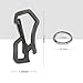Idakey Full Stainless Steel Anti-Lost Keychain Carabiner Mutil Function Home Tool with Bottle Opener and 2 Extra Key Rings for Home (Dark Grey)